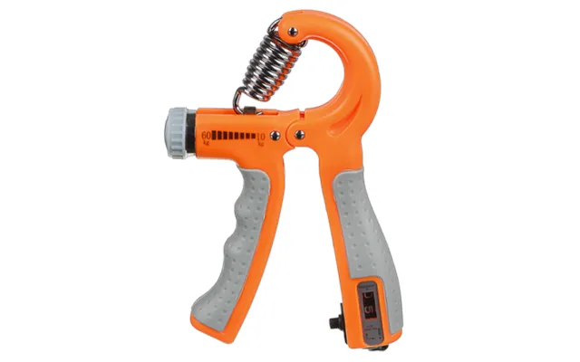 Orange Adjustable Hand Grip Strengthener With Counter 10-60 Kg