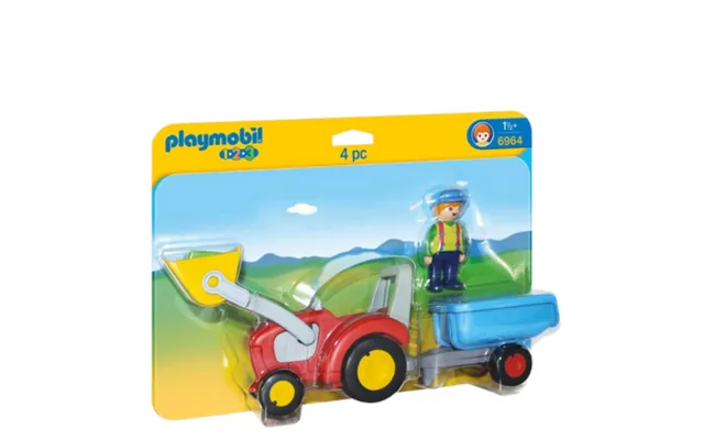 Playmobil 1.2.3 Tractor With Trailer