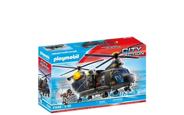 Playmobil City Action Tactical Police Twin-prop Helicopter Playset product image