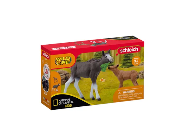 Schleich National Geographic Moose With Calf Figure product image
