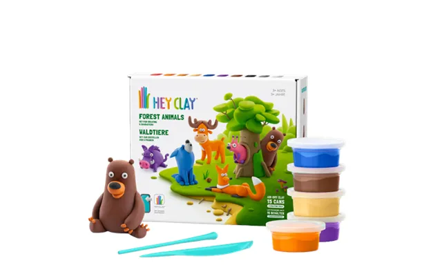 Tomy Hey Clay Forest Animals Modeling Clay Set 15 Pcs product image