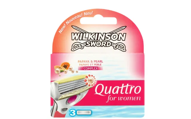 Wilkinson Sword Quattro Women Papaya & Peach Razor Blades - 3 Pcs product image