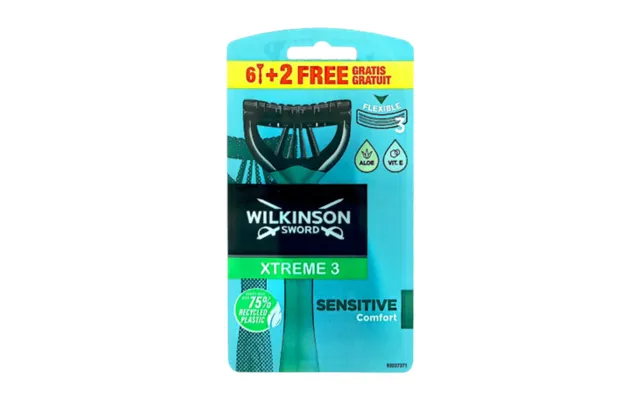 Wilkinson Sword Xtreme 3 Sensitive Razors - 8 Pcs product image