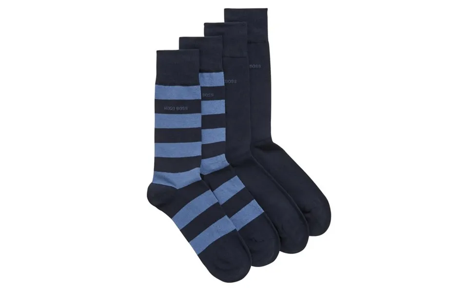 Boss Hugo Boss 2-pack Socks Size 39-42 - Block Stripe Blue