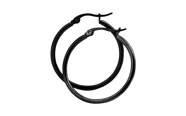 Everneed Mille Black Hoop Earrings Medium