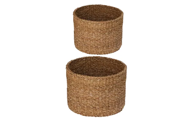 Excellent Housware H&s Collections Round Seagrass Basket 25x15 20x14 product image