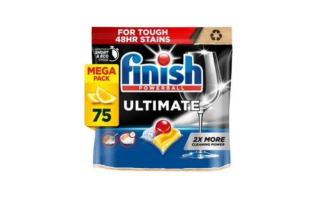 Finish Ultimate Deep Clean & Shine Dishwasher Tablets Lemon Pack 75