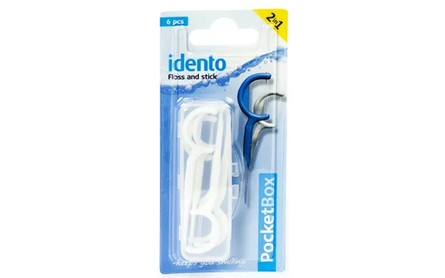Idento Floss And Stick - Travelbox White