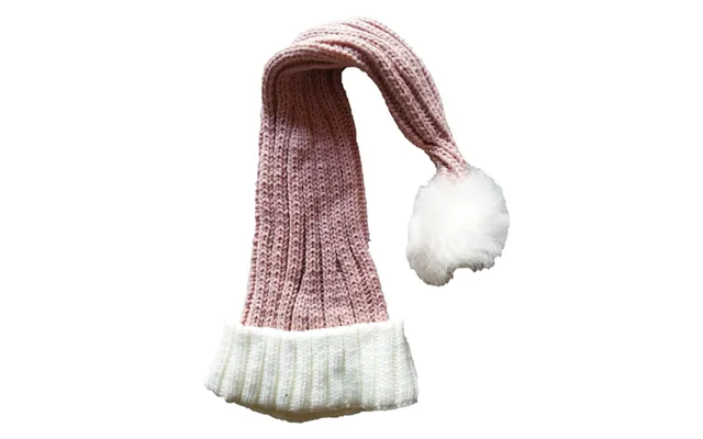 Nissebanden Coarse-knitted Santa Hat Pink White