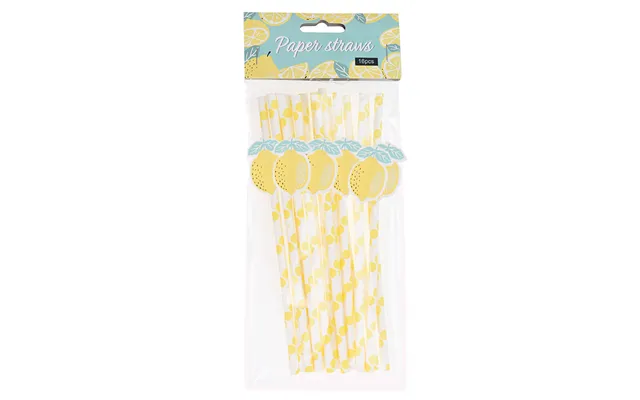 Party Collection Paper Straw Lemon
