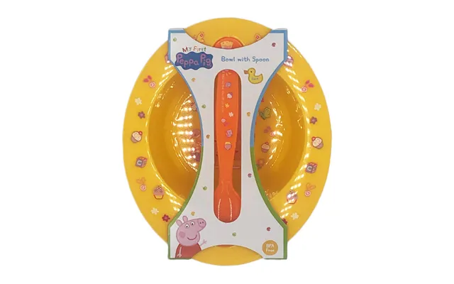 Peppa Pig Bowl With Spoon Yellow