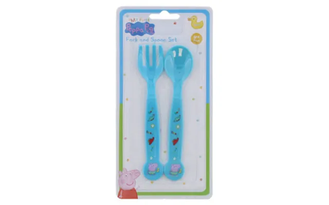 Peppa Pig Fork & Spoon Set Blue