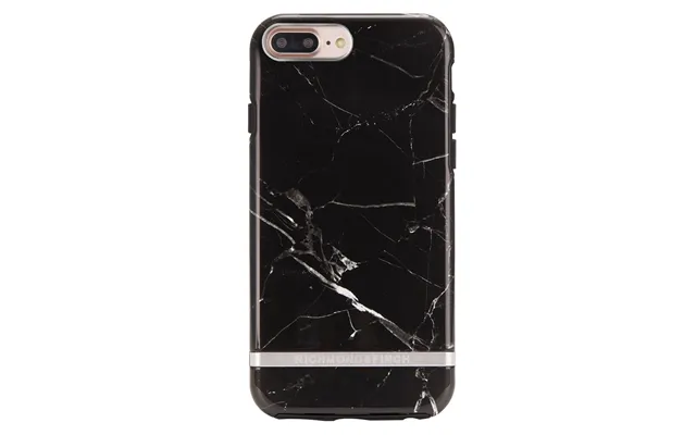 Richmond And Finch Black Marble - Silver Iphone 6 6s 7 8 Plus Cover