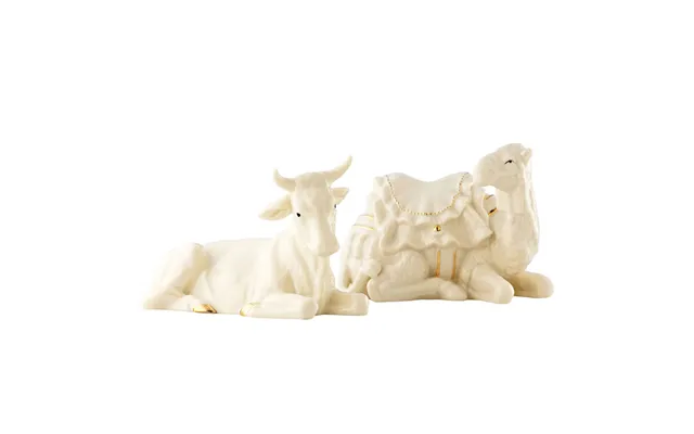Belleek Living Manger Set - Ox And Camel