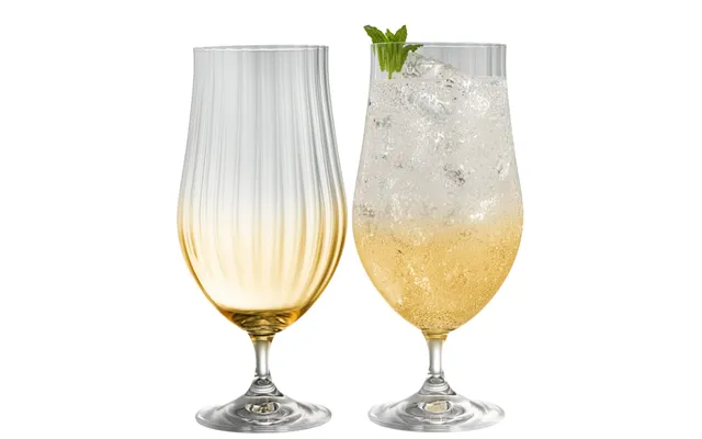 Galway Crystal Erne Craft Beer Cocktail Set Of 2 Amber