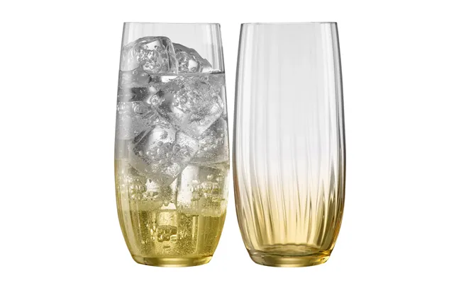 Galway Crystal Erne Hiball Set Of 2 In Amber