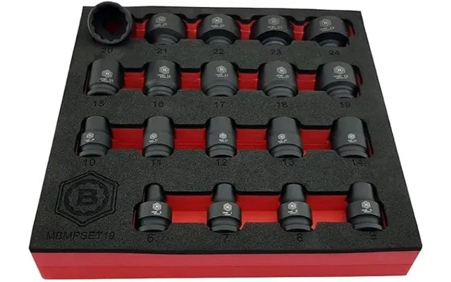 Impact Socket Set - Sizes 6-24mm