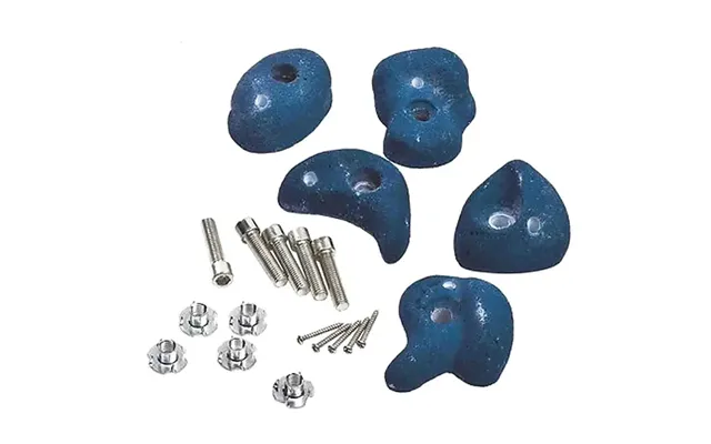 Climbing Stones & Footholds - Multi-color, High-grip, Poly-resin Blue 10 Pack