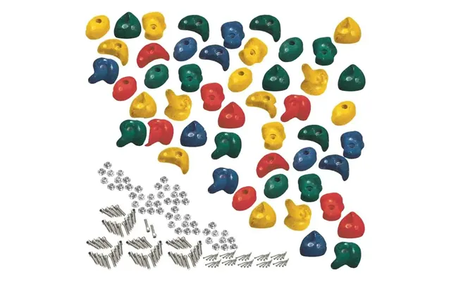 Climbing Stones & Footholds - Multi-color, High-grip, Poly-resin Multi 50 Pack product image