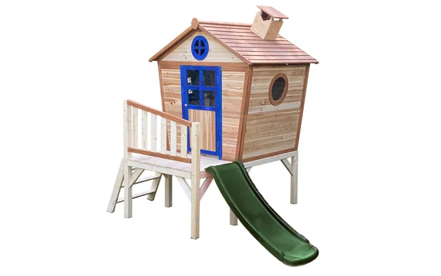 Wooden Tower Playhouse With Slide And Ladder