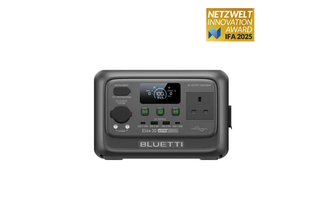 Bluetti Elite 30 V2 Portable Power Station 600w 288wh - Black Elite 30 V2 600w 288wh Power Station
