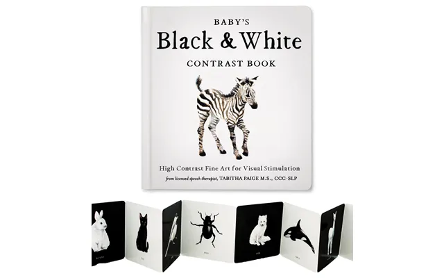 Baby's Black And White Contrast Book High-contrast Art For Visual Stimulation At Tummy Time