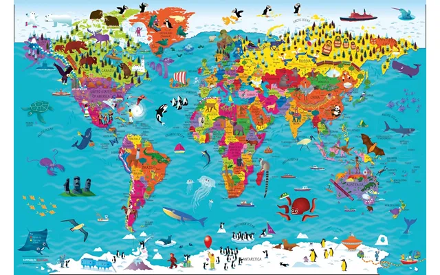 Collins Children Äôs World Wall Map An Illustrated Poster For Your Wall