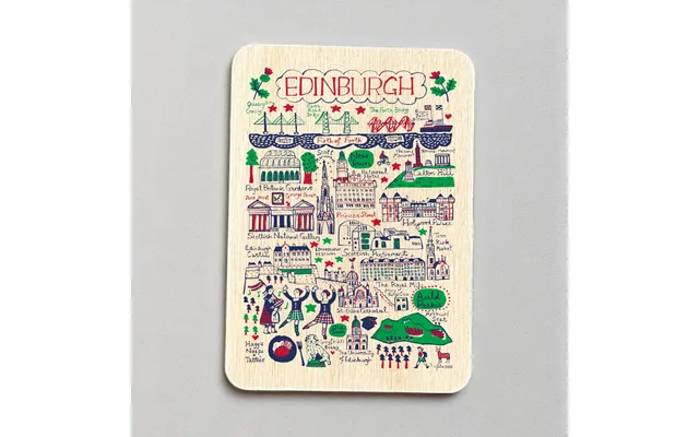 Julia Gash Wooden Magnet - Edinburgh