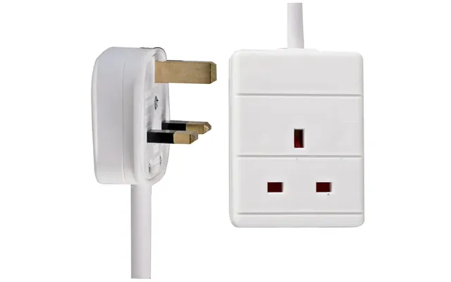 1 Gang 3m Mains Extension Lead Socket 13a - White
