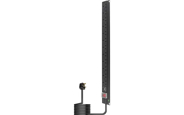 12-way Vertical 13a Surged Protected Switched Pdu 19-inch 1u Standardised Power Distribution Unit 2m Lead