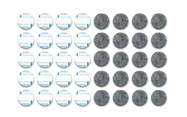 20mm 40 Pack Felt Pads Self Adhesive Grey Sticky Furniture Floor Chair Legs Protectors
