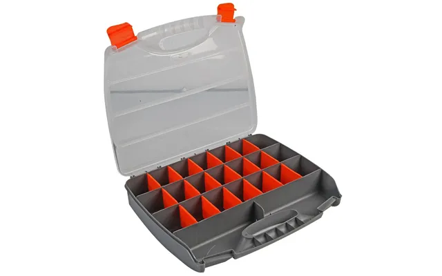 21 Compartment Organiser Storage Case Box With Customisable Trays 60mm X 380mm X 310mm - Craft