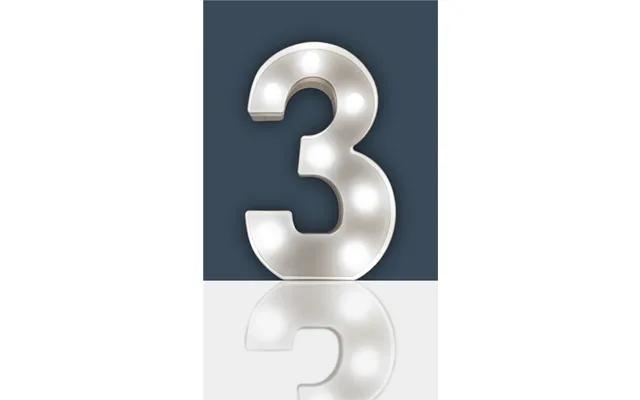 3 Light Up 3d Led 22cm Numbers Party Birthday Wedding Battery Operated
