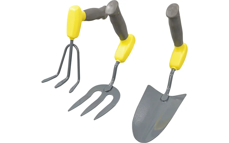 3 Piece Ergonomic Easy Grip Handled Gardening Set Trowel Fork Cultivator For Weak Poor Grip Strength Elderly