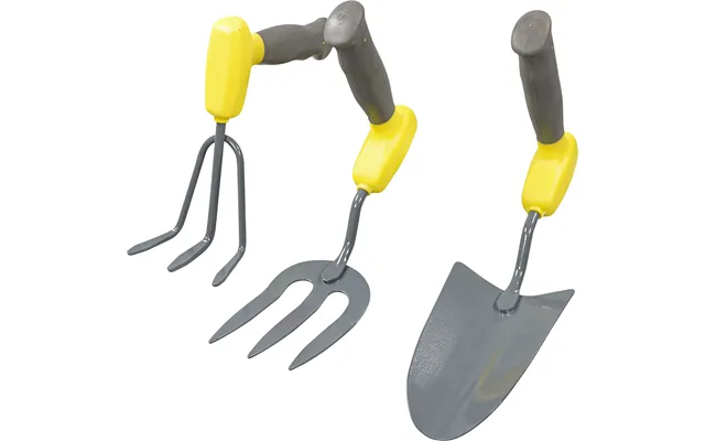 3 Piece Ergonomic Easy Grip Handled Gardening Set Trowel Fork Cultivator For Weak Poor Grip Strength Elderly product image