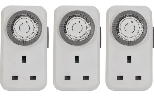 3 X Pack 13a Plug In Mains Daily Mechanical Timers