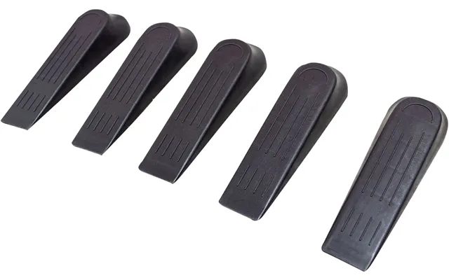 5 Pcs Door Stops Stoppers Black Wedge Wedges Door Jam Home Office Shed