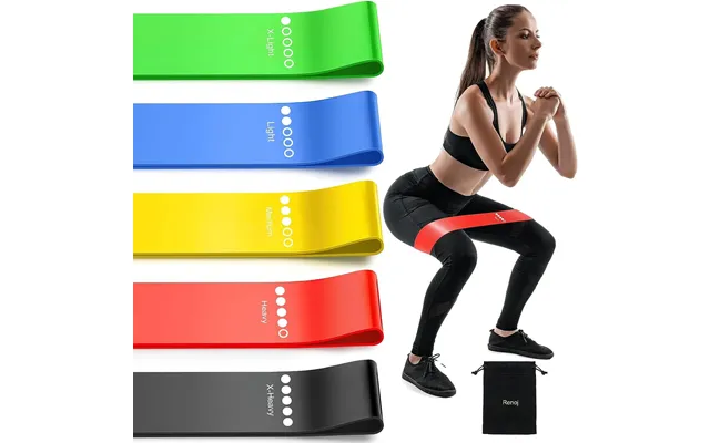 5 Piece Resistance Bands Exercise Sports Loop Fitness Home Gym Yoga Latex Set