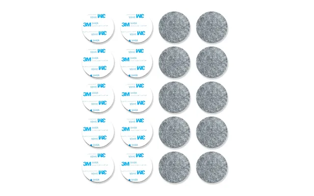 50mm 20 Pack Felt Pads Self Adhesive Grey Sticky Furniture Floor Chair Legs Protectors