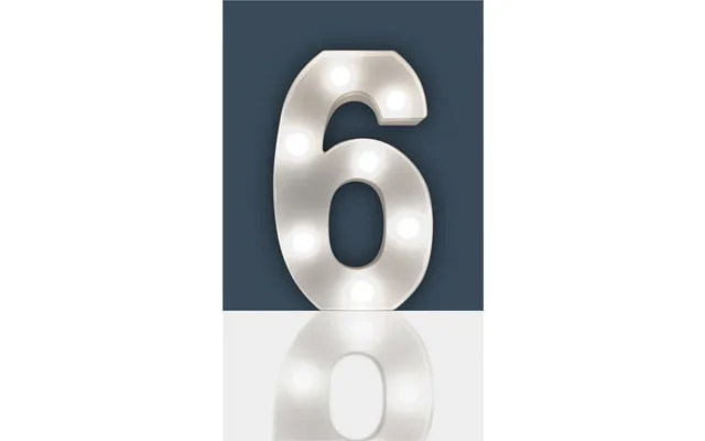 6 Light Up 3d Led 22cm Numbers Party Birthday Wedding Battery Operated