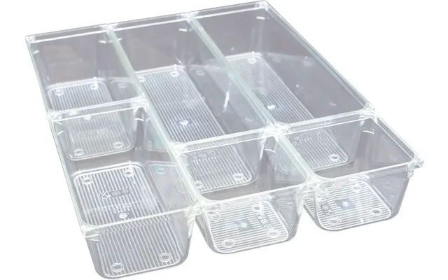6 Pcs Draw Organiser Box Desk Drawer Fridge Trays Makeup Storage Plastic Divider