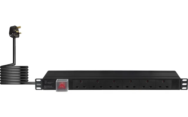 6-way Horizontal 13a Switched Pdu 19-inch 1u Standardised Power Distribution Unit 2m Lead