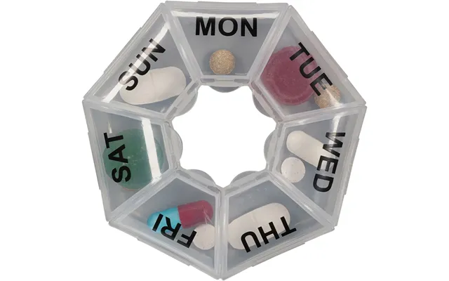 7 Day Weekly Pill Box.compact,portable,easy Flip-up Lids,clearly Labelled Days Of Week,will Hold Several Pills Per Compa