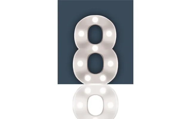 8 Light Up 3d Led 22cm Numbers Party Birthday Wedding Battery Operated