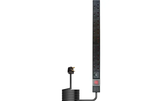 8-way Vertical 13a Surged Protected Switched Pdu 19-inch 1u Standardised Power Distribution Unit 2m Lead