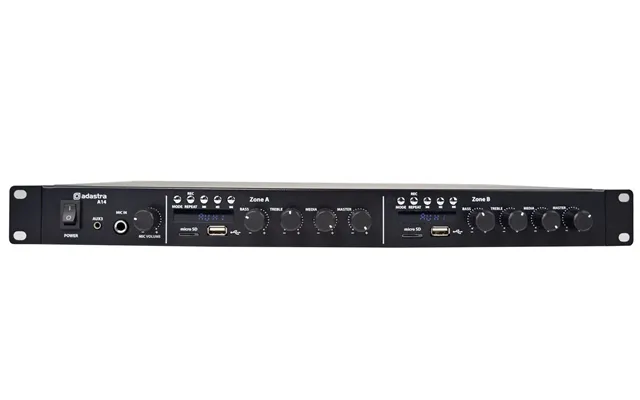 Adastra A14 Dual Stereo Mixer-amplifier Pa System 4 X100w 1u