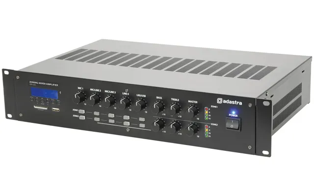 Adastra Rm1202 2 Zone Mixer Amplifier 2 X 120w With Usb Sd Fm Bt