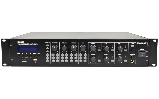 Adastra Rm406 Mixer-amp 100v 6 X 40w Usb Sd Fm Bt