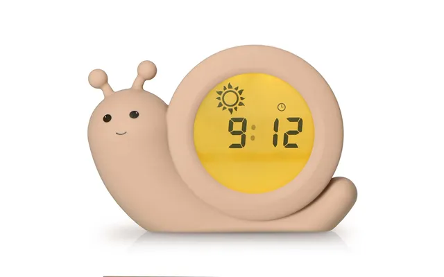 Alecto Childrens Sleep Trainer & Night Lamp Light Alarm Clock Simon The Snail - Taupe product image