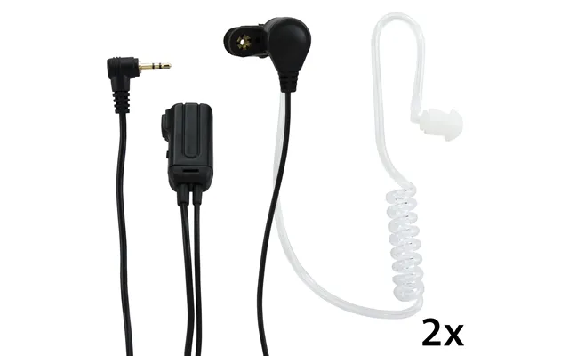 Alecto Frh-10 Airtube Two Headset For Two-way Walkie-talkie Handsets Radios - Black